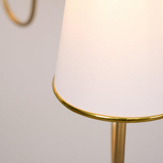 Elirora Lustre En Laiton Vintage élégant Avec Abat-Jour En Tissu