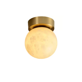 Otheyra Globe Laiton Albâtre Plafonnier