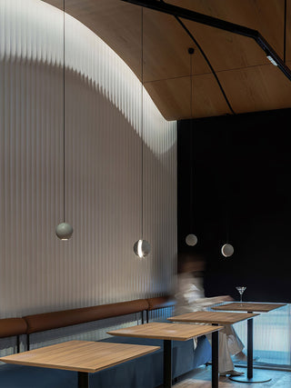 Solara Suspension Sphère en Béton Lune Minimaliste