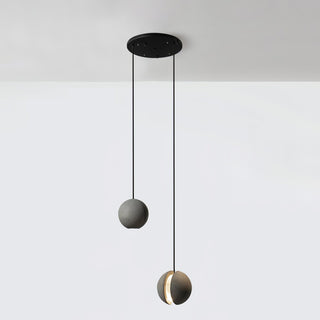 Solara Suspension Sphère en Béton Lune Minimaliste