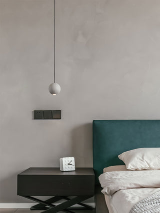 Solara Suspension Sphère en Béton Lune Minimaliste