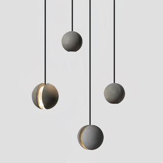 Solara Suspension Sphère en Béton Lune Minimaliste