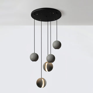 Solara Suspension Sphère en Béton Lune Minimaliste