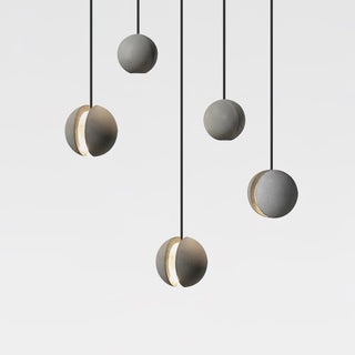 Solara Suspension Sphère en Béton Lune Minimaliste