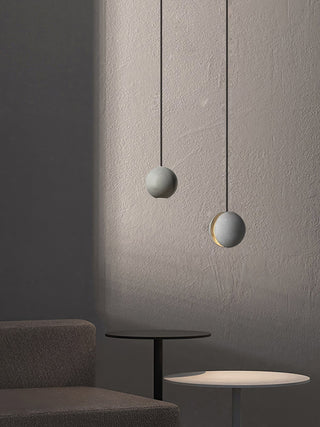 Solara Suspension Sphère en Béton Lune Minimaliste