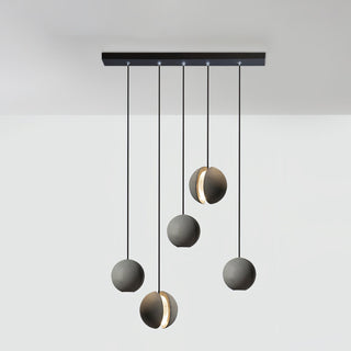 Solara Suspension Sphère en Béton Lune Minimaliste