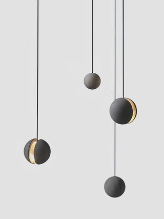 Solara Suspension Sphère en Béton Lune Minimaliste