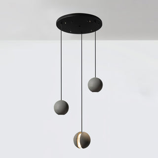Solara Suspension Sphère en Béton Lune Minimaliste