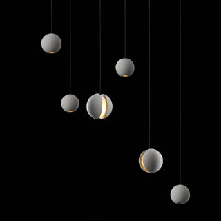 Solara Suspension Sphère en Béton Lune Minimaliste