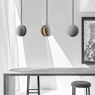 Solara Suspension Sphère en Béton Lune Minimaliste