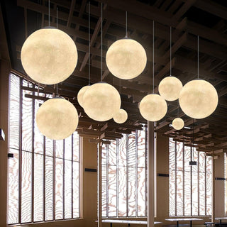 Lustra Suspension Lampe en Forme de Lune pour Salon