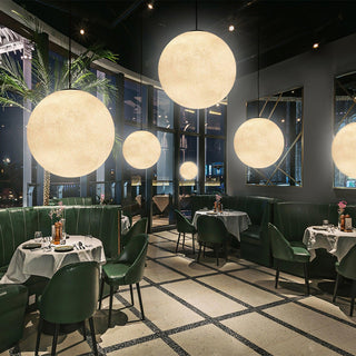 Lustra Suspension Lampe en Forme de Lune pour Salon