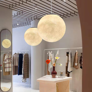 Lustra Suspension Lampe en Forme de Lune pour Salon