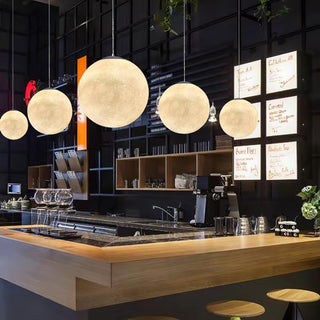 Lustra Suspension Lampe en Forme de Lune pour Salon