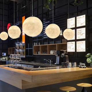 Lustra Suspension Lampe en Forme de Lune pour Salon