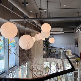 Lustra Suspension Lampe en Forme de Lune pour Salon
