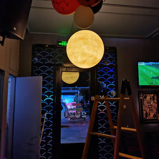 Lustra Suspension Lampe en Forme de Lune pour Salon