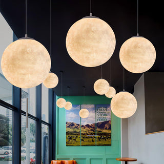 Lustra Suspension Lampe en Forme de Lune pour Salon