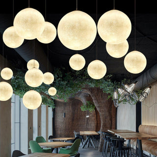Lustra Suspension Lampe en Forme de Lune pour Salon