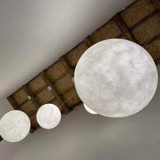 Lustra Suspension Lampe en Forme de Lune pour Salon