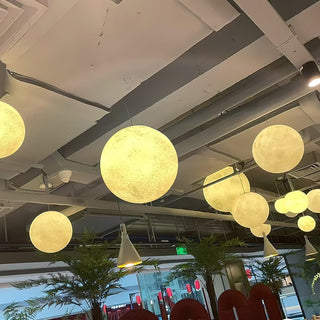 Lustra Suspension Lampe en Forme de Lune pour Salon