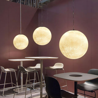 Lustra Suspension Lampe en Forme de Lune pour Salon