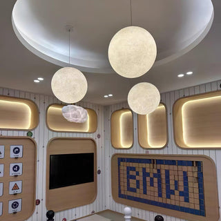 Lustra Suspension Lampe en Forme de Lune pour Salon