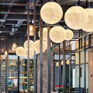 Lustra Suspension Lampe en Forme de Lune pour Salon