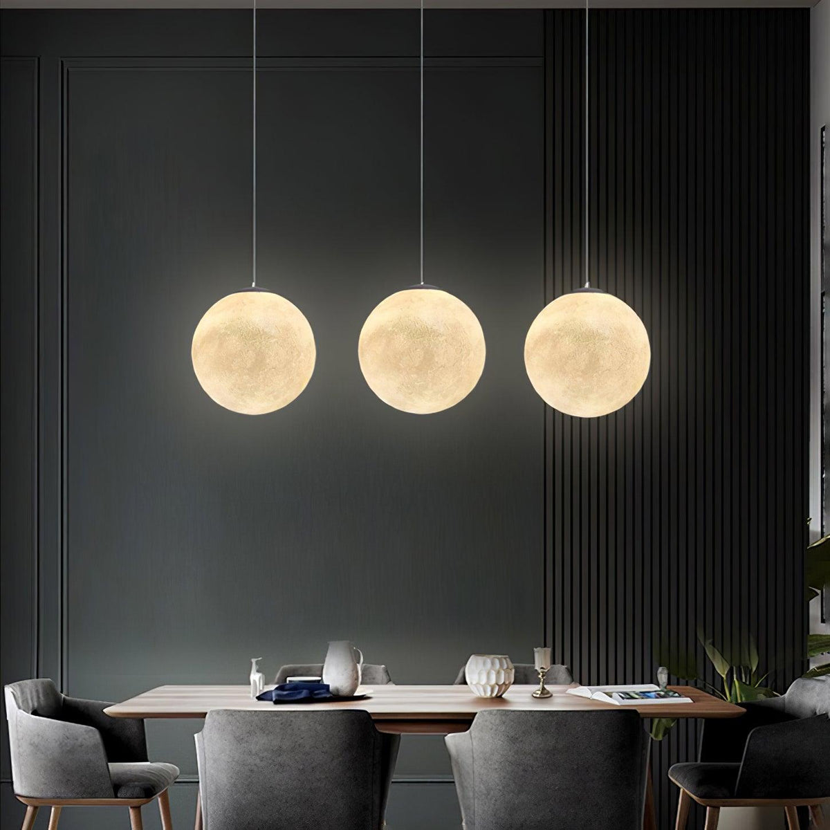 Jovise Suspension Lampe en Forme de Lune pour Salon