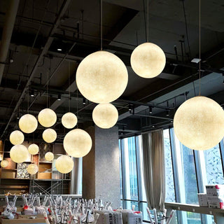 Lustra Suspension Lampe en Forme de Lune pour Salon