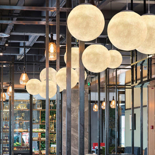 Lustra Suspension Lampe en Forme de Lune pour Salon