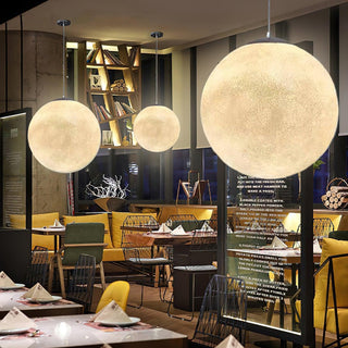 Lustra Suspension Lampe en Forme de Lune pour Salon