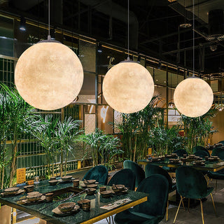 Lustra Suspension Lampe en Forme de Lune pour Salon