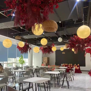 Lustra Suspension Lampe en Forme de Lune pour Salon