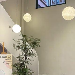 Lustra Suspension Lampe en Forme de Lune pour Salon