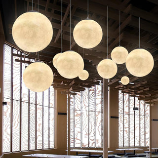 Lustra Suspension Lampe en Forme de Lune pour Salon