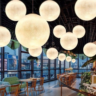 Lustra Suspension Lampe en Forme de Lune pour Salon