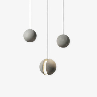 Solara Suspension Sphère en Béton Lune Minimaliste
