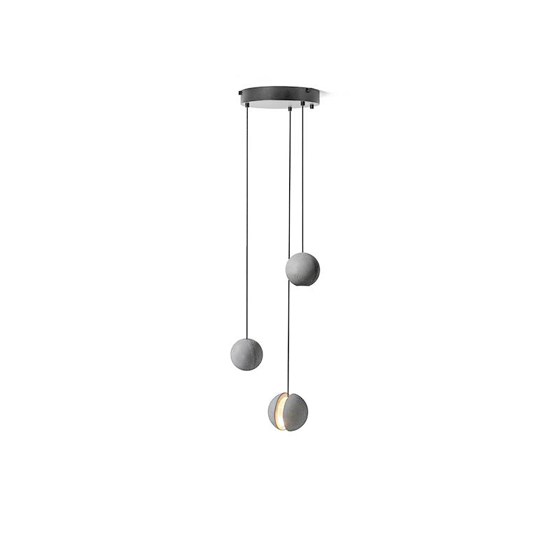 Finnetta Suspension Sphère en Béton Lune Minimaliste