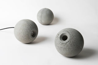 Solara Suspension Sphère en Béton Lune Minimaliste