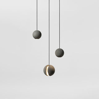 Solara Suspension Sphère en Béton Lune Minimaliste