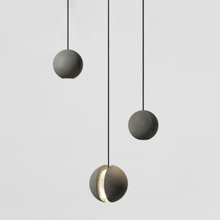Solara Suspension Sphère en Béton Lune Minimaliste
