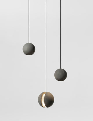Solara Suspension Sphère en Béton Lune Minimaliste