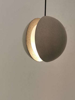 Solara Suspension Sphère en Béton Lune Minimaliste