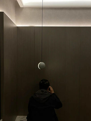 Solara Suspension Sphère en Béton Lune Minimaliste
