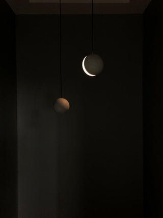 Solara Suspension Sphère en Béton Lune Minimaliste
