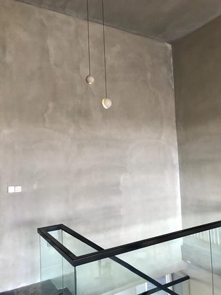 Solara Suspension Sphère en Béton Lune Minimaliste
