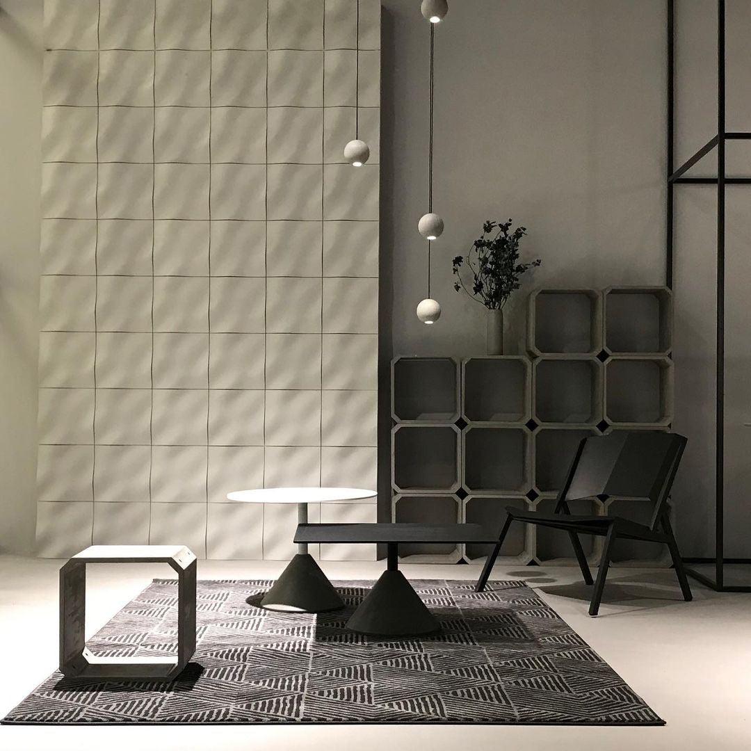 Finnetta Suspension Sphère en Béton Lune Minimaliste