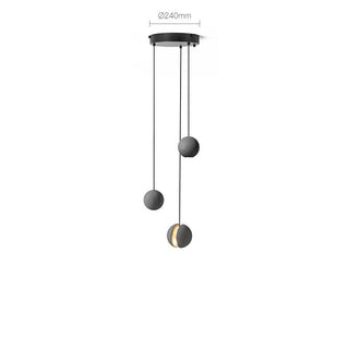 Solara Suspension Sphère en Béton Lune Minimaliste