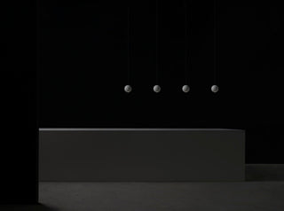 Solara Suspension Sphère en Béton Lune Minimaliste